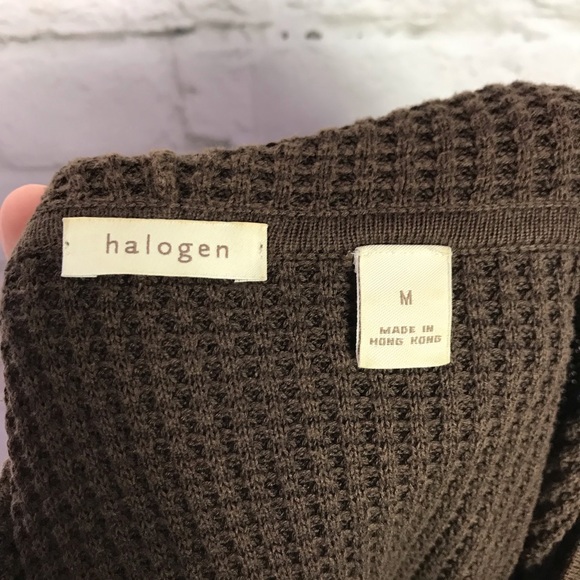 Halogen Brown Thermal Full ZipUp Hoodie Sweatshirt - Picture 5 of 6